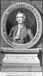 James Macleane avrättad 3 oktober 1750, 26 år gammal, 1750